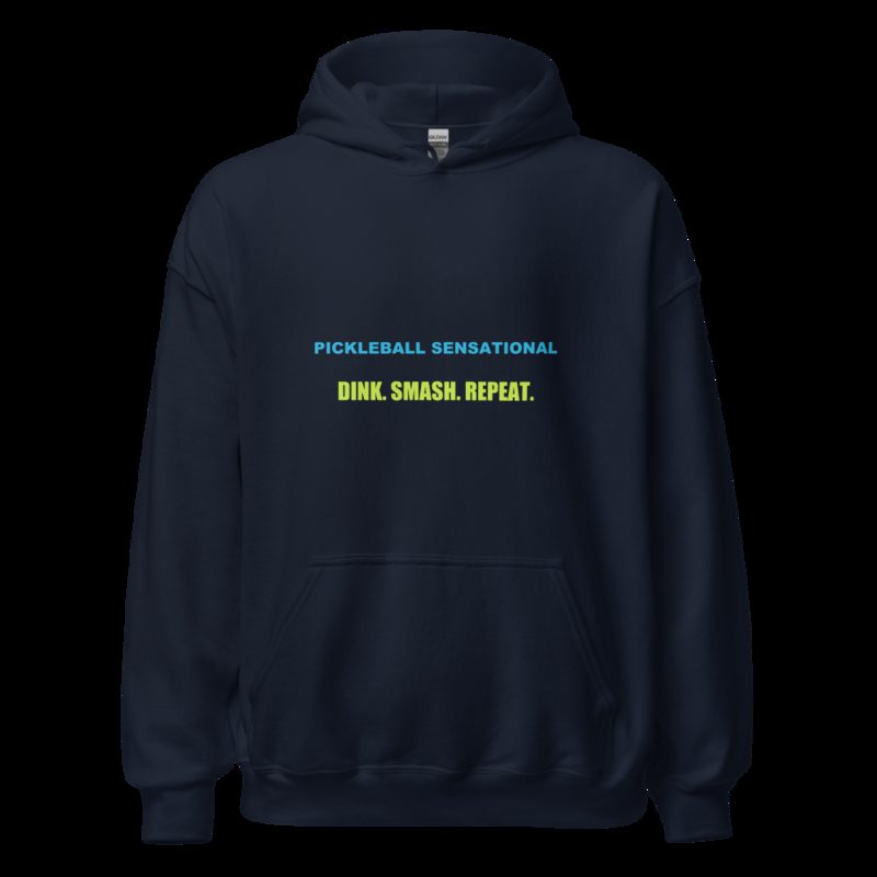 Pickleball Sensational Dink Smash Repeat Hoodie Navy