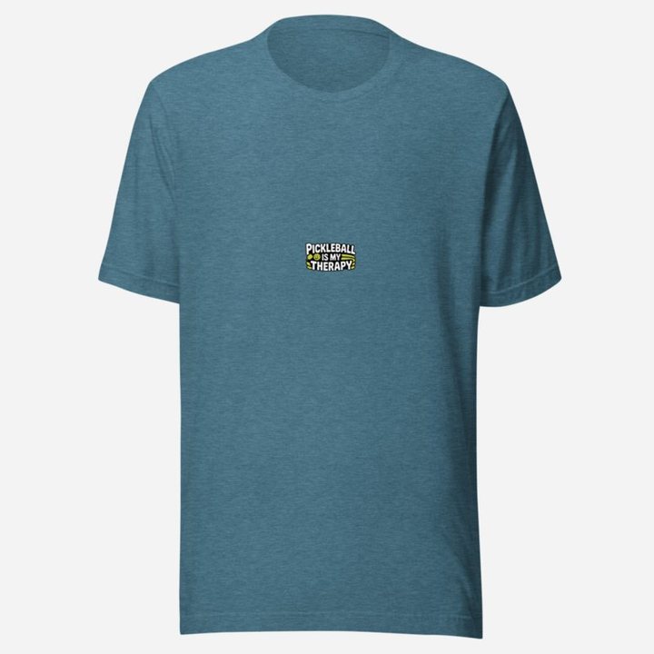 Sensational Pickleball Pickleball Is My Therapy Tee in Heather Deep Teal
