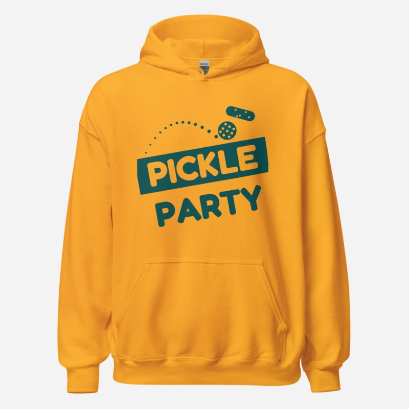 Sensational Pickleball Pickle Party Hoodie Gold