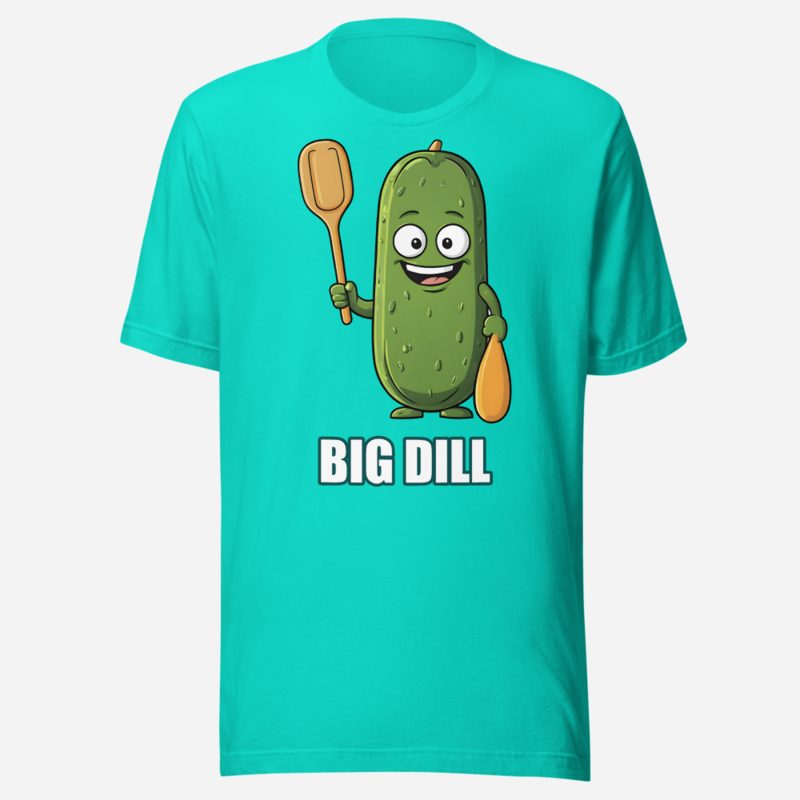 Sensational Pickleball Big Dill Pickle Tee Teal