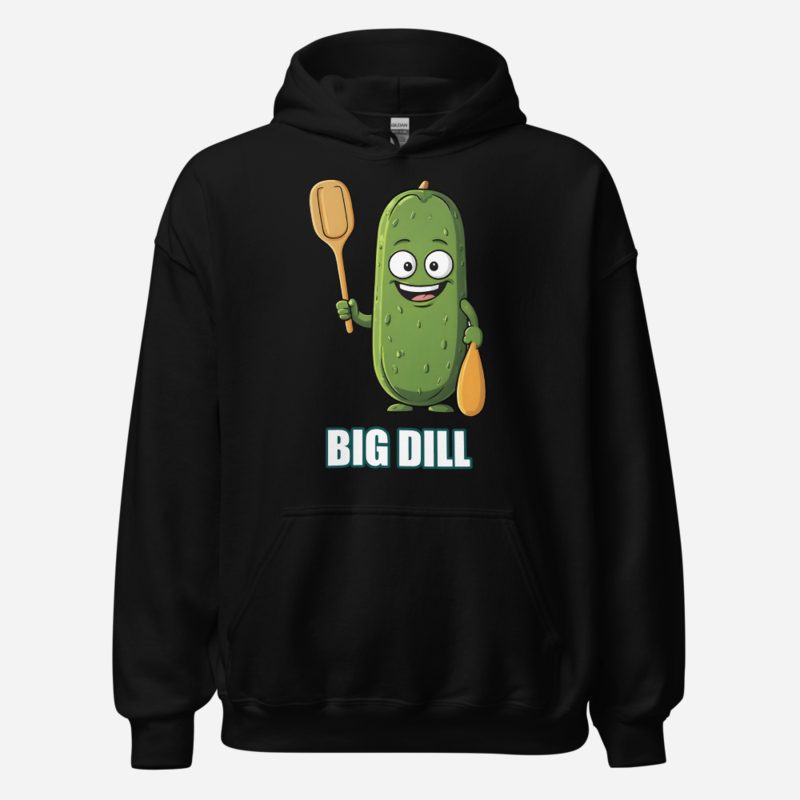 Sensational Pickleball Big Dill Pickle Hoodie Black