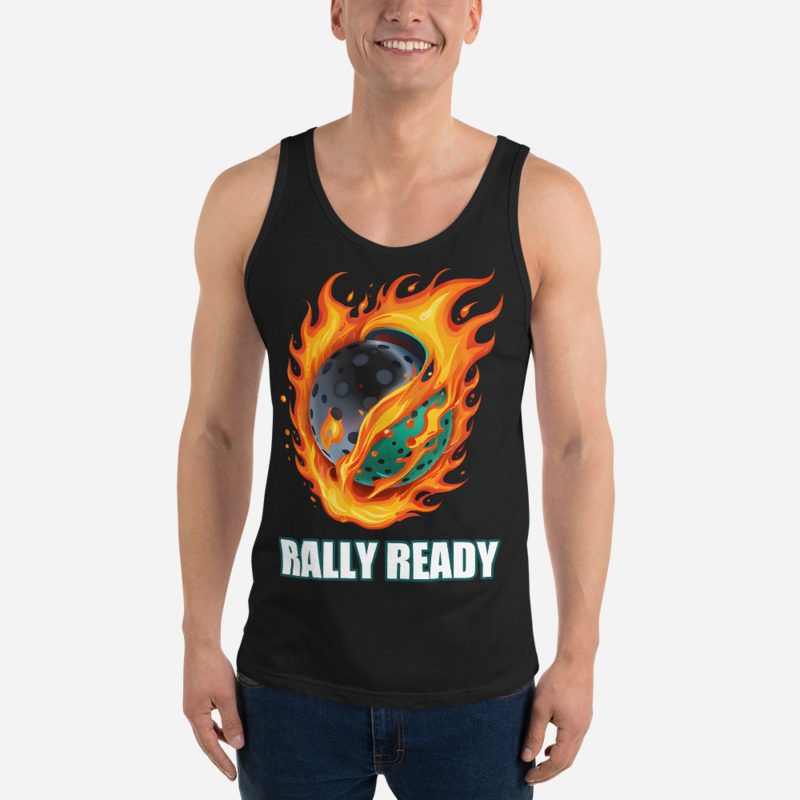 Sensational Pickleball Rally Ready Ball Fire Tank Black