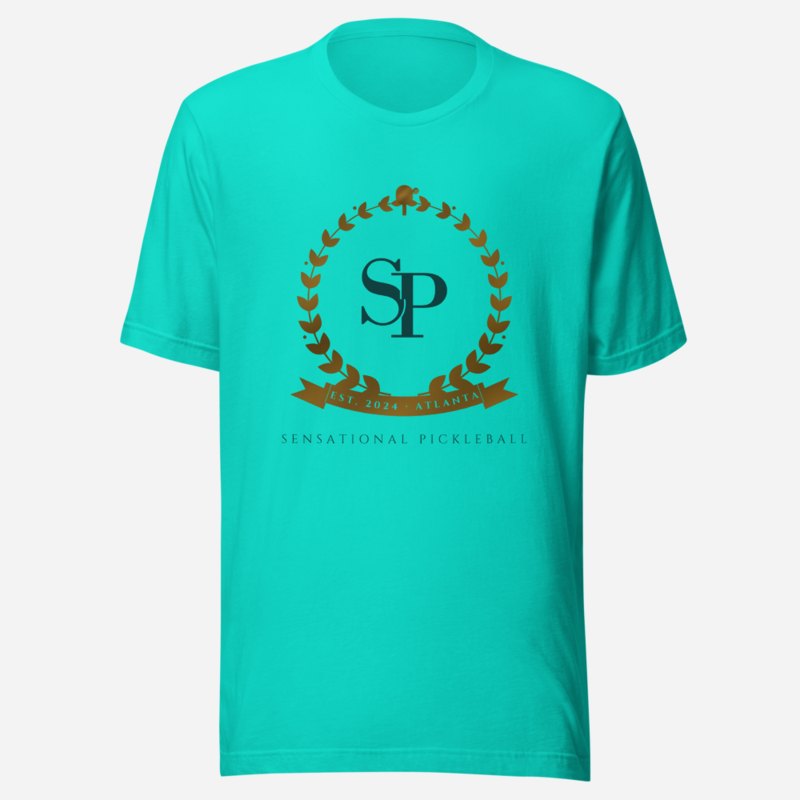 Sensational Pickleball Maison Crest Tee Teal