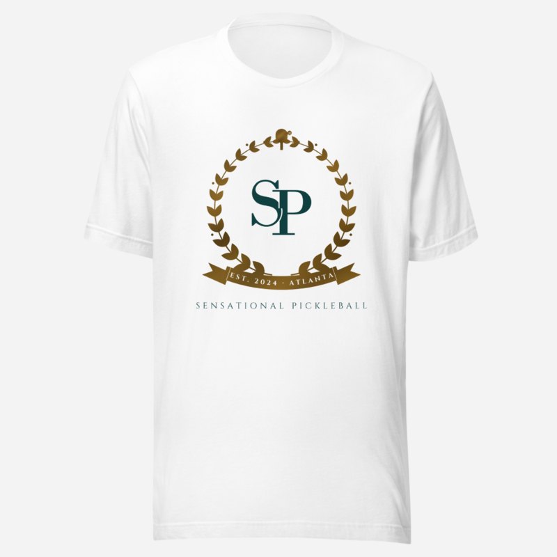 Sensational Pickleball Maison Crest Tee White
