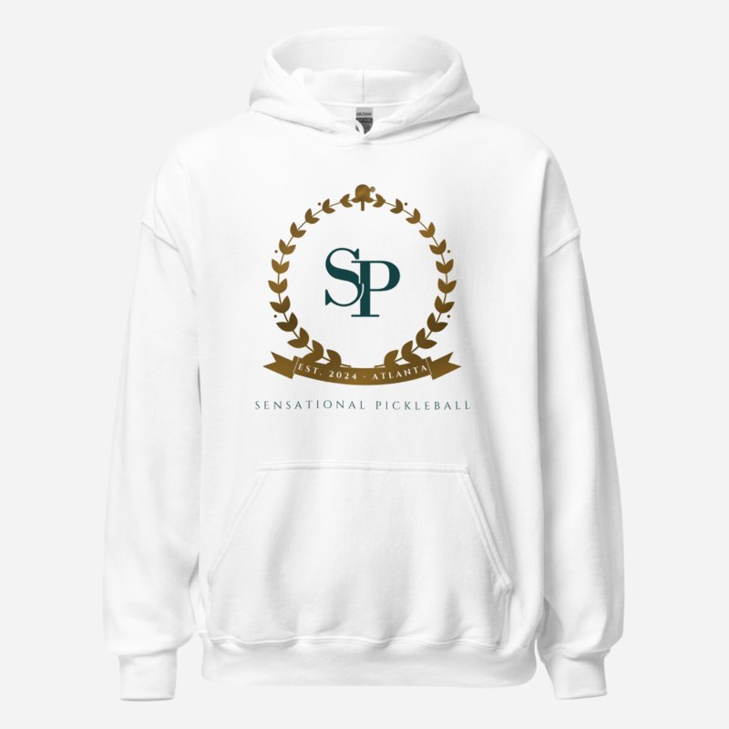 Sensational Pickleball Maison Crest Hoodie White