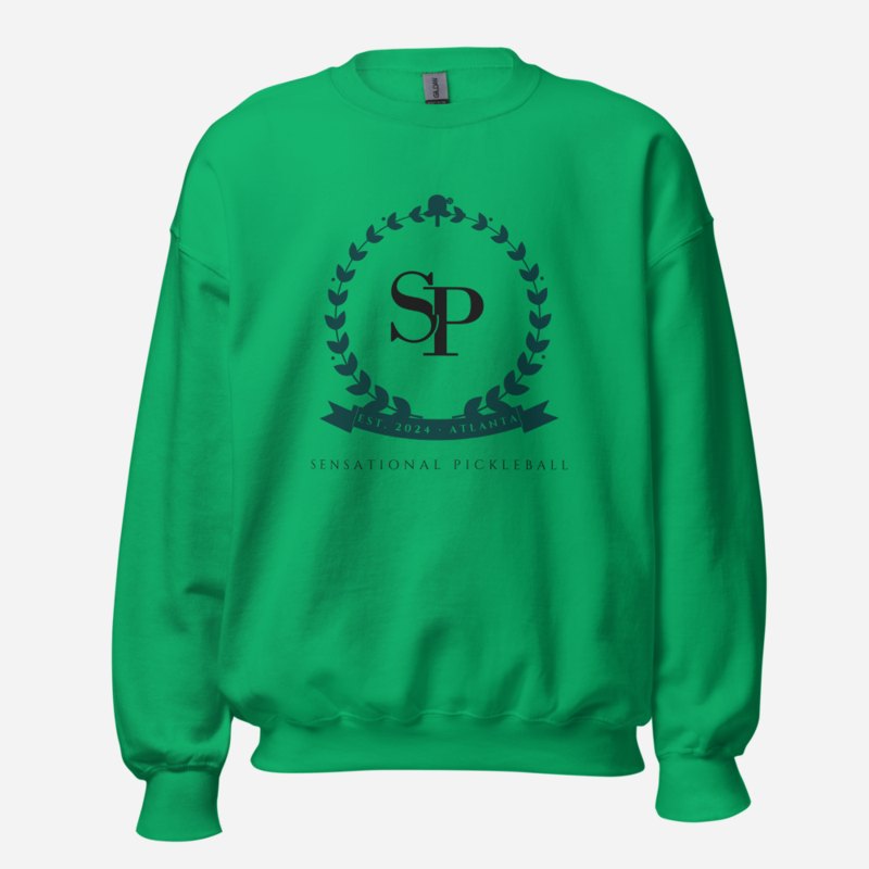 Sensational Pickleball Maison Crest Sweatshirt in Irish Green