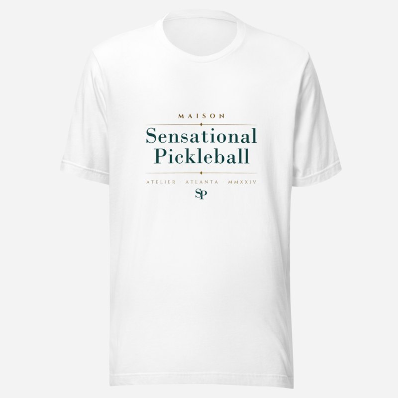 Sensational Pickleball Maison Signature Tee White