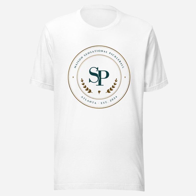 Sensational Pickleball Maison Medallion Tee White