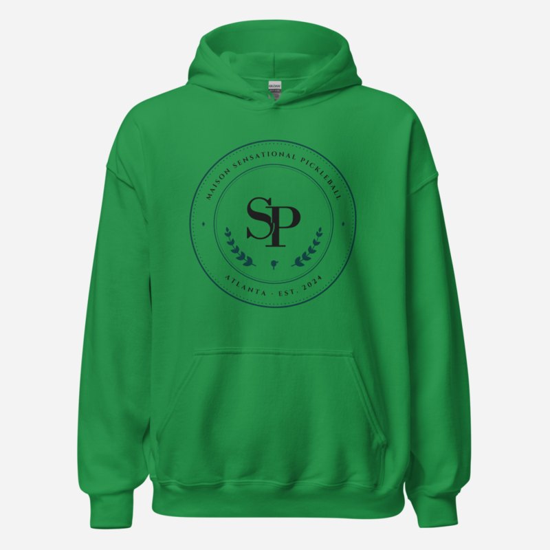 Sensational Pickleball Maison Medallion Hoodie in Irish Green