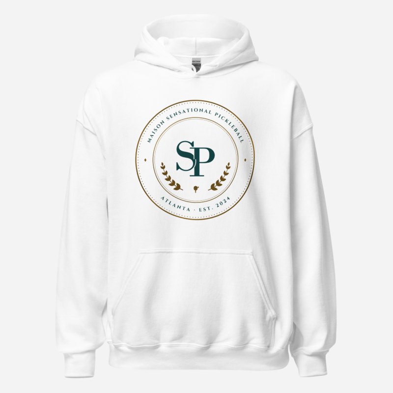 Sensational Pickleball Maison Medallion Hoodie in White