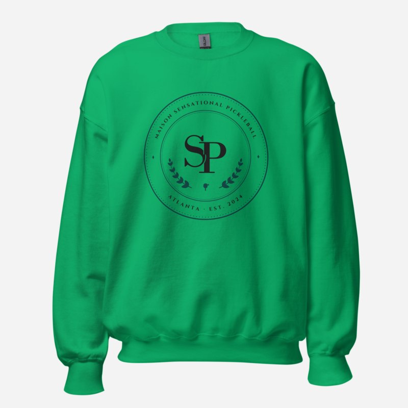 Sensational Pickleball Maison Medallion Sweatshirt in Irish Green