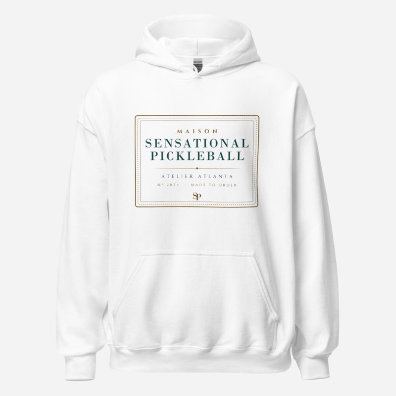 Sensational Pickleball Maison Atelier Label Hoodie White