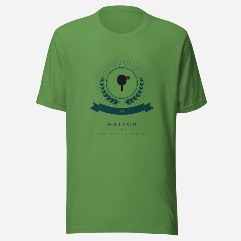 Sensational Pickleball Maison Heraldic Emblem Tee Leaf