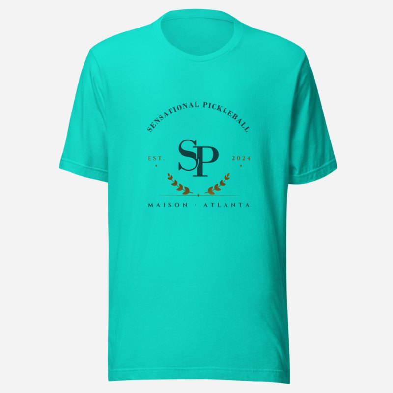 Sensational Pickleball Maison Heritage Arch Tee Teal