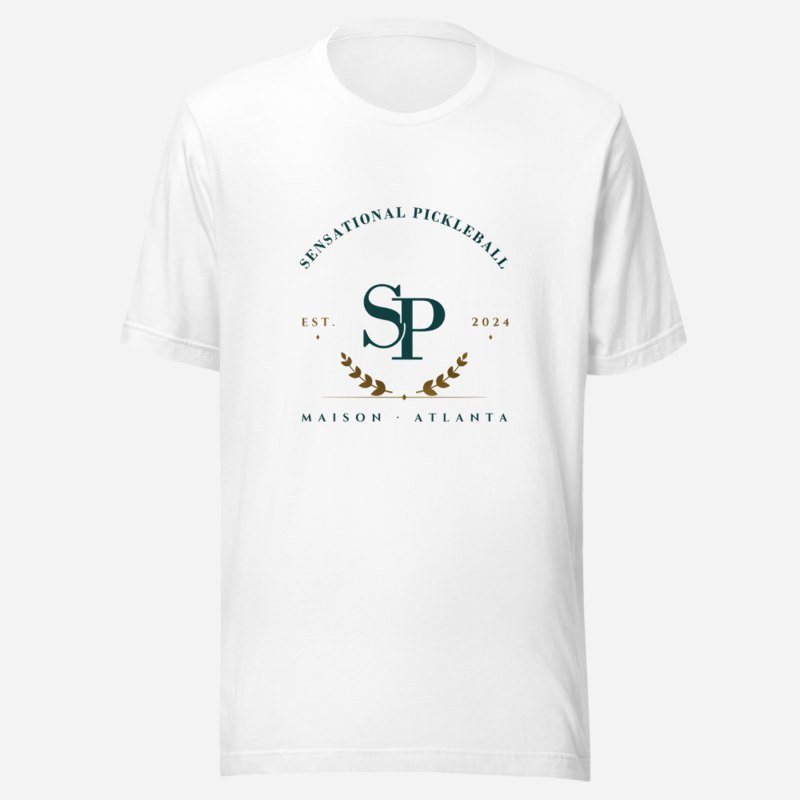 Sensational Pickleball Maison Heritage Arch Tee White