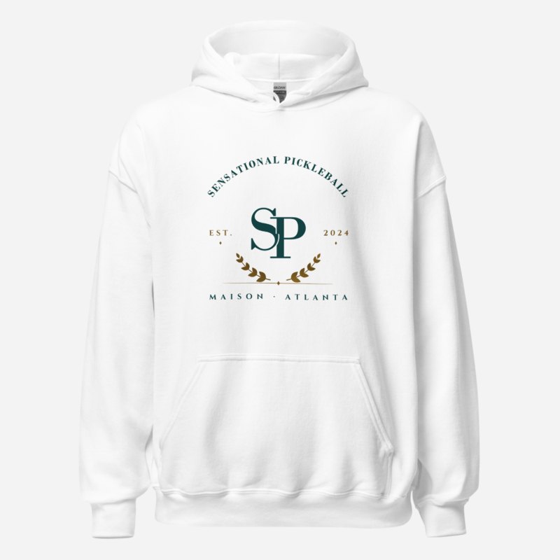 Sensational Pickleball Maison Heritage Arch Hoodie White