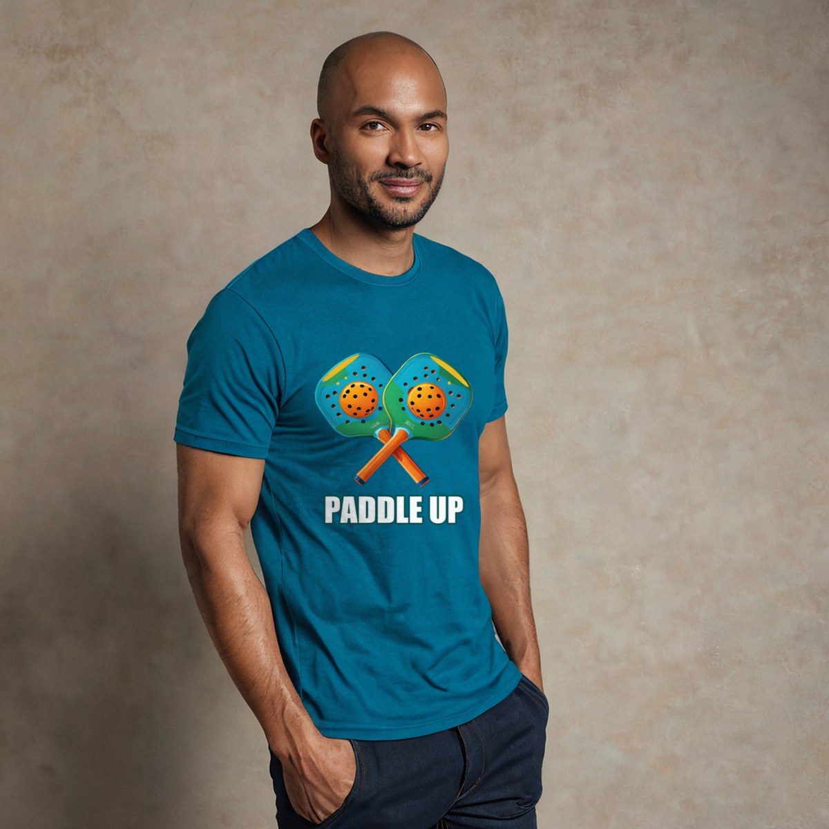 Sensational Pickleball Paddle Up Crossed Paddles Tee