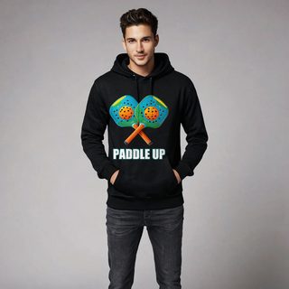 Sensational Pickleball Paddle Up Crossed Paddles Hoodie AI model