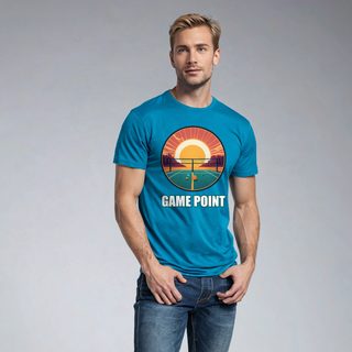 Sensational Pickleball Game Point Sun Court Tee AI model
