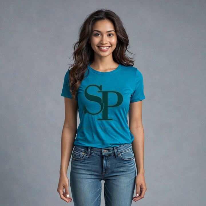 Sensational Pickleball Maison Embroidered Monogram Tee in Teal
